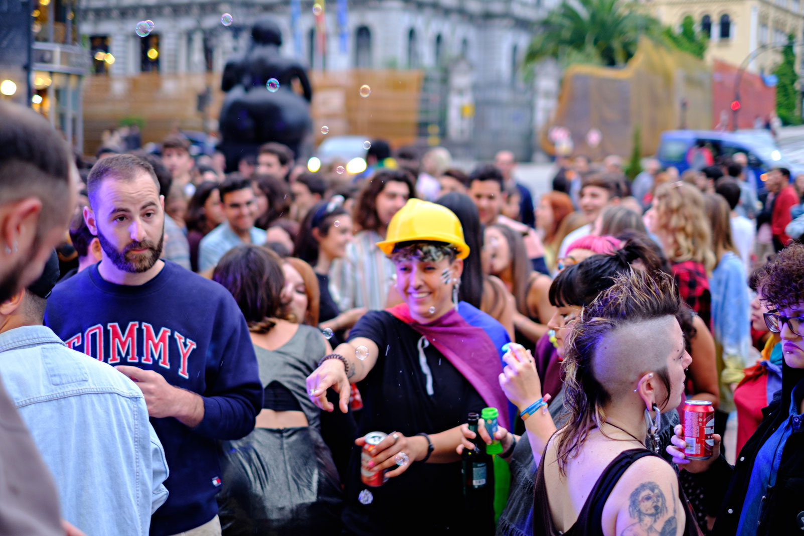 Manifestación en la Plaza de la Escandalera