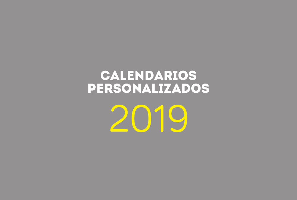 Calendarios personalizados 2019