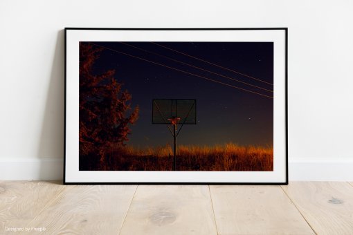 Lámina decorativa: cancha nocturna